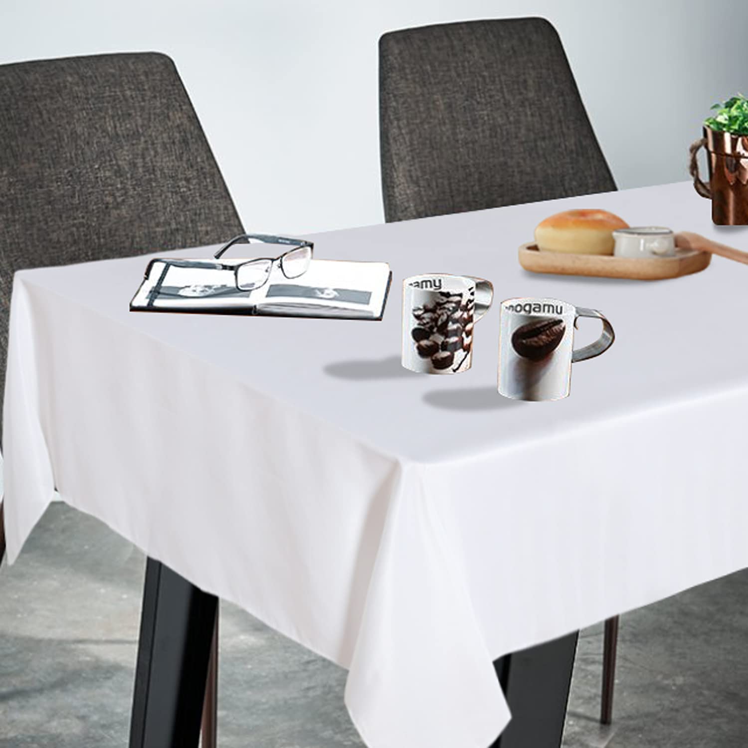 Fitable Rectangle 4 Feet Tablecloth 60X84 Inch Tablecloth Stain And Wrinkle Resistant Washable Polyester Table Cloth, Decorative